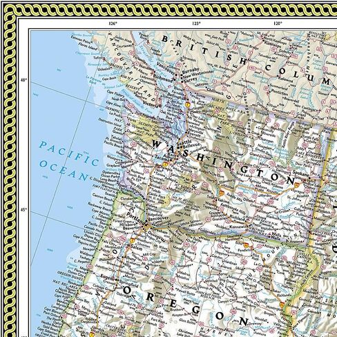 National Geographic United States Classic Enlarged Wall Map - Laminated (69.25 x 48 inches) (National Geographic Reference Map) in Saudi Arabia