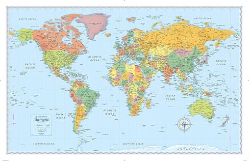 Rand McNally Signature Edition World Wall Map – Laminated Rolled in Saudi Arabia