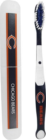 Siskiyou Sports NFL Chicago Bears Unisex Travel Set Toothbrush and Travel Case, White, One Size in Saudi Arabia