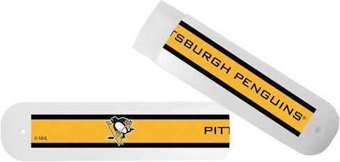 Siskiyou Sports NHL Pittsburgh Penguins Solar Powered Travel Toothbrush and Case, White, 7.75 in L x 1.25 in W x 0.75 in D in Saudi Arabia