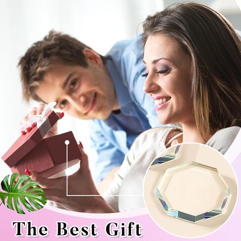 قطعتان من ثقالة الورق الزجاجية والبلاط الزجاجي الشفاف وزن الورق كتلة زخرفية لديكور المنزل والحرف اليدوية ومشروعات الحلي والكتاب (مربع) in Kuwait