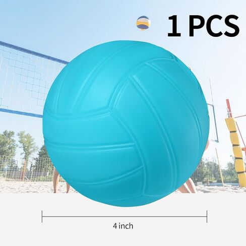 1PCS 4 Inch Mini Volleyball Balls Miniature Volleyballs Roundnet Game Replacement Balls Little Volleyball Gifts for Players Team Teen Pool Stadium in Saudi Arabia