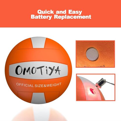 OMOTIYA يتوهج في الكرة الطائرة المظلمة، كرة طائرة مضيئة LED، هدايا الكرة الطائرة في الهواء الطلق للبنين والبنات، كرة متوهجة ليلية، أفكار هدايا كرات طائرة ناعمة لأعمار 8، 9، 10، 11، 12، 13+ للأطفال المراهقين in Saudi Arabia