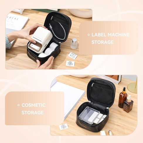 NIIMBOT Case Compatible with B1/B21/B3S Label Maker, Portable Carrying Bag Holder for Printer, Refill Labels, USB Cables (Case Only-Black) in Saudi Arabia