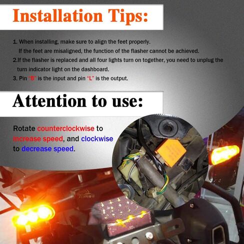 4PCS LED Flasher Relay, 2 Pin Electronic LED Flasher Relay, Motorcycle Indicator Turn Signal Flasher Relay, 2-Pin 12V Speed Adjustable LED Electronic Flasher Relay for Most Cars Motorcycles (Black) in Saudi Arabia