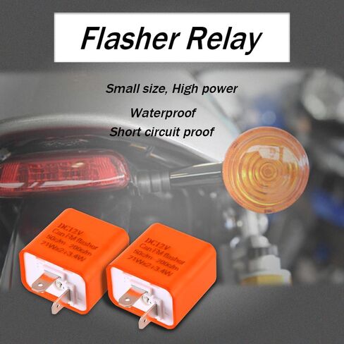 4PCS LED Flasher Relay, 2 Pin Electronic LED Flasher Relay, Motorcycle Indicator Turn Signal Flasher Relay, 2-Pin 12V Speed Adjustable LED Electronic Flasher Relay for Most Cars Motorcycles (Black) in Saudi Arabia