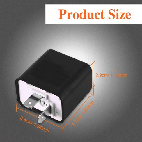 4PCS LED Flasher Relay, 2 Pin Electronic LED Flasher Relay, Motorcycle Indicator Turn Signal Flasher Relay, 2-Pin 12V Speed Adjustable LED Electronic Flasher Relay for Most Cars Motorcycles (Black) in Saudi Arabia