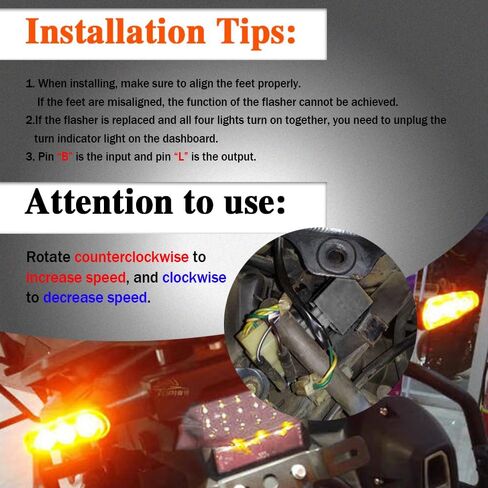 4PCS LED Flasher Relay, 2 Pin Electronic LED Flasher Relay, Motorcycle Indicator Turn Signal Flasher Relay, 2-Pin 12V Speed Adjustable LED Electronic Flasher Relay for Most Cars Motorcycles (Black) in Saudi Arabia