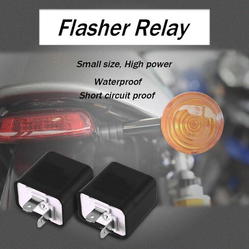 4PCS LED Flasher Relay, 2 Pin Electronic LED Flasher Relay, Motorcycle Indicator Turn Signal Flasher Relay, 2-Pin 12V Speed Adjustable LED Electronic Flasher Relay for Most Cars Motorcycles (Black) in Saudi Arabia