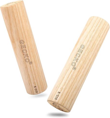 أداة قرع بمطرقة رملية من جيكو، ماراكاس خشبية طبيعية، تستخدم في العروض الحية والحفلات الموسيقية، مناسبة لعازفي الطبول كاهون وعازفي الجيتار والمغنيين (7 × 1.9 بوصة) in Kuwait