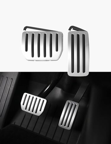 مجموعات دواسات الأداء من TPARTS لطراز Tesla 3 Model Y Model 3 Highland، أغطية دواسة قفل ذاتية الوجه، غطاء دواسة فرامل من الألومنيوم غير قابل للانزلاق، ملحقات حماية الدواسات in Saudi Arabia