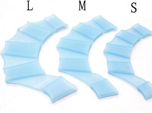 3 Pairs Silicone Swimming Gloves Webbed Aquatic Swim Training Gloves Water Resistance Fitness Paddle Aerobics for Men Women Kids Family in Kuwait