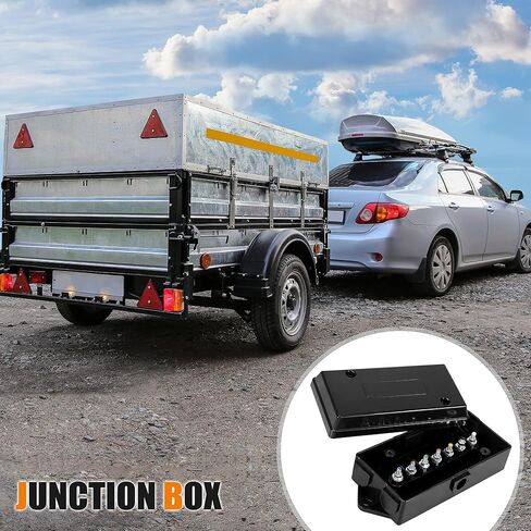 X AUTOHAUX 7 عصابة الطريق مقطورة سلك موصل صندوق وصلات مقاوم للماء لإعادة توصيل الأسلاك RV القوافل قارب 7 القطب كابل اتصال صندوق عدة in Kuwait