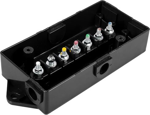 X AUTOHAUX 7 عصابة الطريق مقطورة سلك موصل صندوق وصلات مقاوم للماء لإعادة توصيل الأسلاك RV القوافل قارب 7 القطب كابل اتصال صندوق عدة in Kuwait