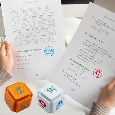 6-Sided in 1 Teacher Stamps, 6 Colors Self-Inking Rubber Stamps Comments Stamps Behavior Stamps for Teachers, School Supppies Stamps for Classroom Encouraging Comments in Saudi Arabia
