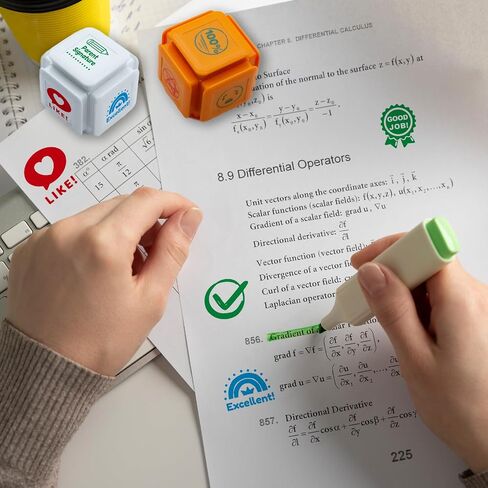 6-Sided in 1 Teacher Stamps, 6 Colors Self-Inking Rubber Stamps Comments Stamps Behavior Stamps for Teachers, School Supppies Stamps for Classroom Encouraging Comments in Saudi Arabia