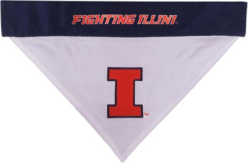 Pets First Collegiate Pet Accessories, Reversible Bandana, Illinois Fighting Illini, Large/X-Large in Saudi Arabia