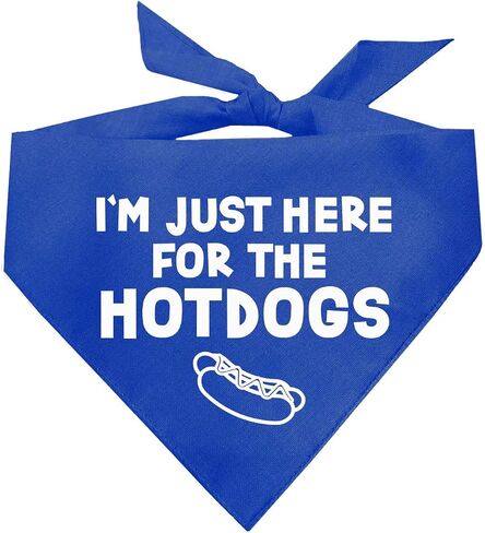 I'm Just Here for The Hot Dogs Fouth of July Dog Bandana (Navy, XS 750) in Saudi Arabia