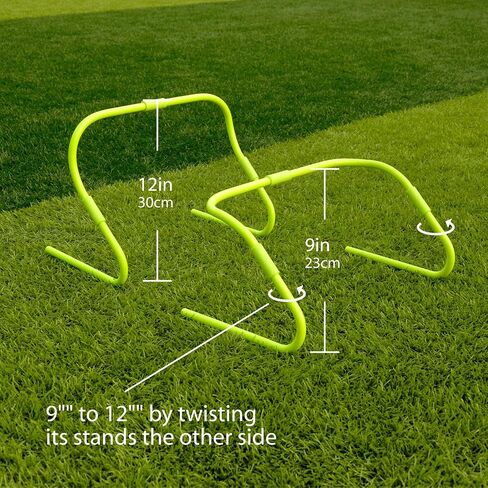 CAIKEI Agility Speed Hurdles Upgraded Training Hurdles Adjustable Height,Ultra Durable All-in-One Speed Hurdles with Carrying Handle, 6 Pack in Saudi Arabia