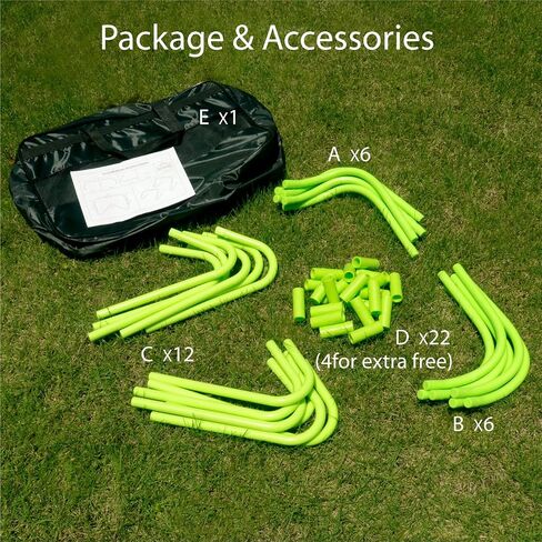 CAIKEI Agility Speed Hurdles Upgraded Training Hurdles Adjustable Height,Ultra Durable All-in-One Speed Hurdles with Carrying Handle, 6 Pack in Saudi Arabia