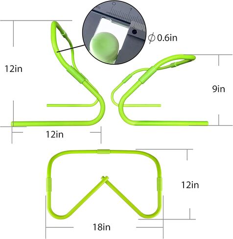 CAIKEI Agility Speed Hurdles Upgraded Training Hurdles Adjustable Height,Ultra Durable All-in-One Speed Hurdles with Carrying Handle, 6 Pack in Saudi Arabia
