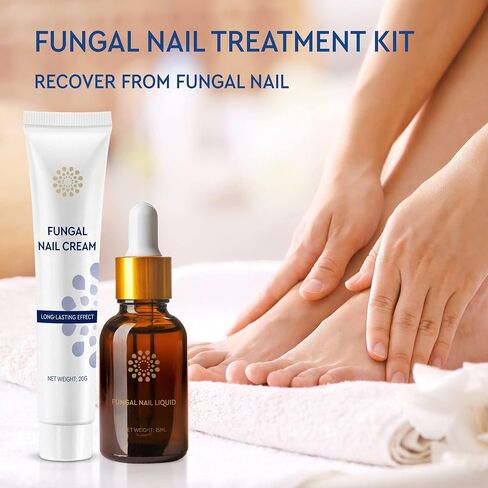 Toenail Fungus Treatment for Toenail and Fingernails: Fungus Nail Treatment Liquid 15ML and Antifungal Nail Repair Cream 20G - Nail Fungus Treatment Extra Strength - Plant Extract Ingredients in Saudi Arabia