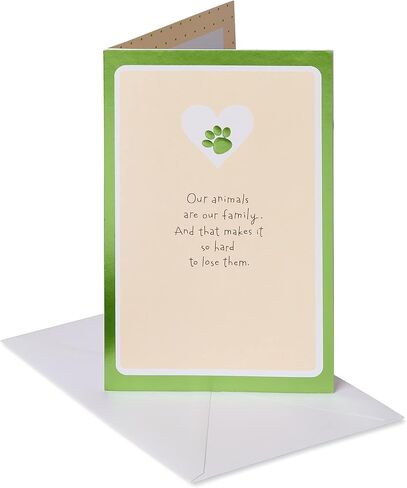 بطاقة تعاطف مع الحيوانات الأليفة من American Greetings (حيواناتنا هي عائلتنا) in Saudi Arabia