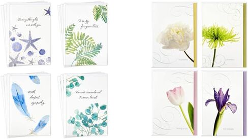 Hallmark Sympathy Cards Assortment, Watercolor Nature (12 Assorted Thinking of You Cards with Envelopes) & DaySpring Assorted Religious Sympathy Cards, Floral Wreaths (12 Cards with Envelopes) in Saudi Arabia