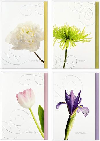 Hallmark Sympathy Cards Assortment, Watercolor Nature (12 Assorted Thinking of You Cards with Envelopes) & DaySpring Assorted Religious Sympathy Cards, Floral Wreaths (12 Cards with Envelopes) in Saudi Arabia