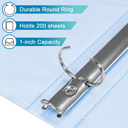 2'' 3-Ring-Binder with Pockets, 450 Sheets Capacity, 2 inch Binders fits 11" x 8.5" US Letter Size, Assorted 4 Pastel Colors - Ideal for School, Office, and Home Use (2 inch) in Kuwait