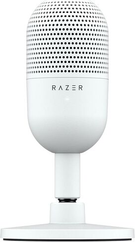 Razer Seiren V3 Mini USB Microphone, Supercardioid Condenser Mic, White | Tap-to-Mute Sensor with LED Indicator, Shock Absorber, Ultra Compact, Works with OBS, Discord, Zoom, Teams in Saudi Arabia