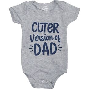 Cuter Version of Dad Baby Bodysuit Funny Son Family Boy Graphic Novelty Jumper