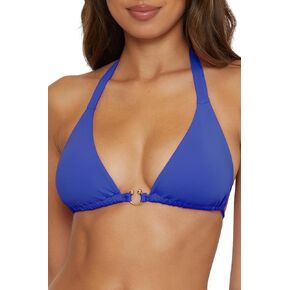 BECCA Women's Standard Color Code Triangle Bikini Top, Adjustable, Tie Back, Swimwear Separates