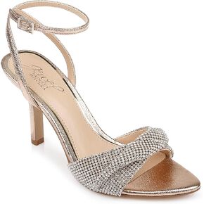 Jewel Badgley Mischka April Metallic Mesh Stiletto