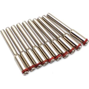 TEMO 10 pc 2 mm (5/64 Inch) Cut Off Wheel Screw Mandrel 1/8 Inch Shank Holder for Dremel Rotary Tools