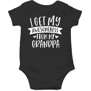 I Get My Awesomeness From My Grandpa - Funny Baby Essentials Bodysuit - Newborn Baby Boy Clothes in Saudi Arabia