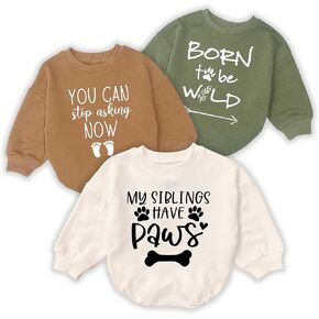 3Pcs My Siblings Have Paws Baby Bodysuit - You Can Stop Asking Now Funny Gift Baby Romper