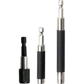 3PCS Hexagonal Shank Quick Release Self Locking Adaptor Drill Driver Adaptor Bit Extender Magnetic Screw Drive Pilot Bit For Screwdriver Holder Drill Bit Adapter