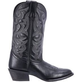 Laredo Womens Maddie Embroidered Round Toe Casual Boots Mid Calf Low Heel 1-2" - Black - Size 9.5 W
