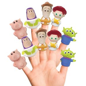 Disney Toy Story Bath Finger Puppets, 10 Pc - Bath Toys, Easter Basket Fillers, Easter Gifts