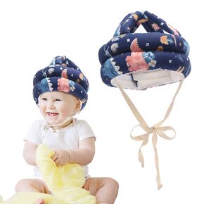 Baby Fall Protector, Baby Safety Helmet for Crawling and Walking, Baby Head Guard for Boys and Girls (Fit for 6 to 20 Months) - Red Dinasor