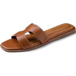 Tanamo Womens's Sandals Girls Slides Sandals Women Narrow Dressy Summer Flat Sandals Square Open Toe Casual Beach