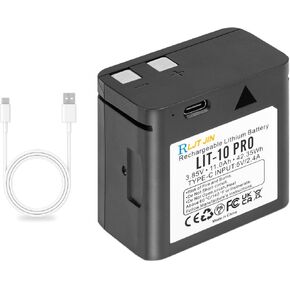 Upgraded 11000mAh LIT-10 Rechargeable Lithium Battery,Compatible with Cellular Trail Camera LM2,Cell-Link,Link-Micro,Link-Micro-LTE Series,with Charging Power Cable Included.