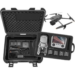 Smatree 28.3L Mavic 3 Pro Double Layer Waterproof Hard Case, Carrying Hard Shell Professional Case for DJI Mavic 3 Pro Fly Drone, DJI RC or DJI RC Pro and Accessories(Case Only)