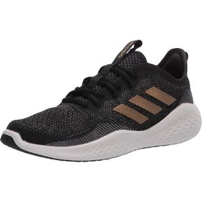 adidas Women's Fluidflow Running Shoe, core Black/Tactile Gold Met./Grey Six, 6