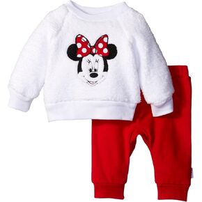 Disney Baby Girls' Minnie Mouse Plush Pant Set