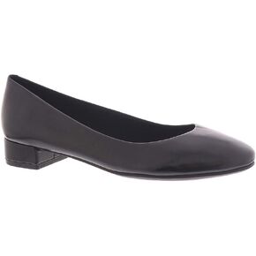 Easy Spirit Womens Bell Leather Slip On Loafer Heels Black 8 Narrow (AA,N)
