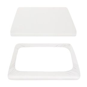Pack and Play Sheets Fitted, Compatible with 4moms Breeze Plus Playard & Breeze GO Playard, Cotton Pack and Play Sheets Cover, White