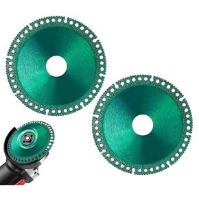 2Pcs Indestructible Disc, 4-inch Ultra-Thin Saw Blade Diamond Cutting, Angle Grinder Indestructible Disc, Multifunctional Cutting Saw Blade, Suitable for Cutting Chamfering and Grinding