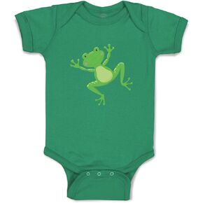 Cute Rascals Custom Boy & Girl Baby Bodysuit Frog Jumps Funny Cotton Baby Clothes Kelly Green Design Only 6 Months